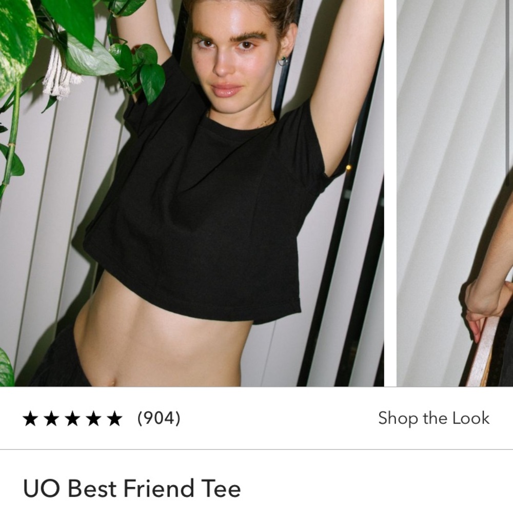 urban best friend black cropped tee